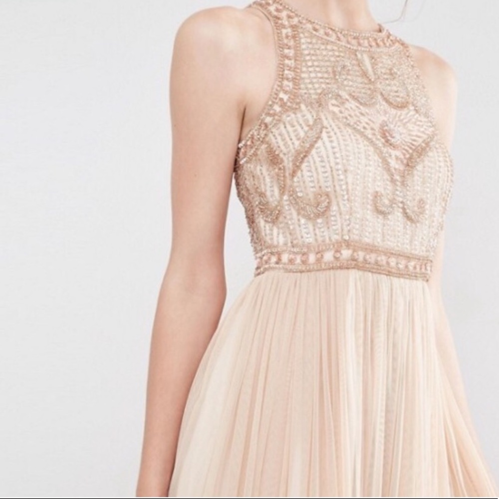 Frock and Frill Tulle Maxi Dress Embellished